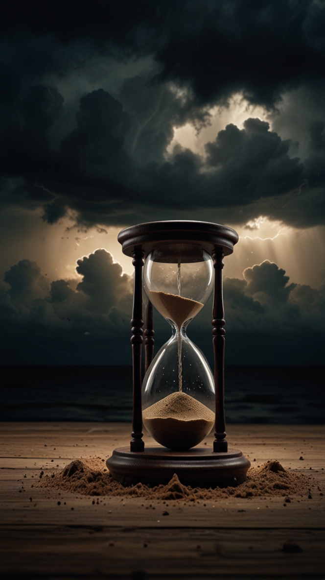 leonardo lightning xl a dramatic hourglass with glowing sand f 2